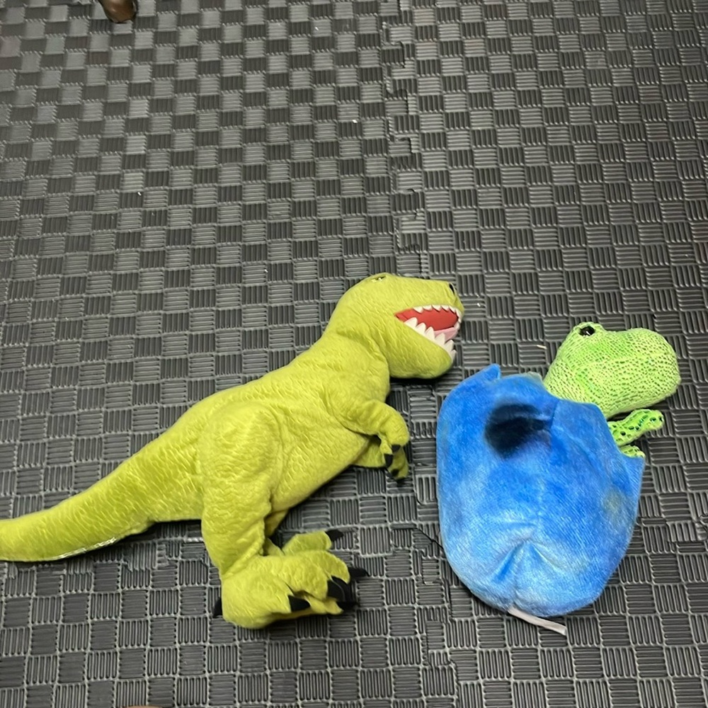 Dinosaur Stuffed animals. T-Rex and baby rex in egg